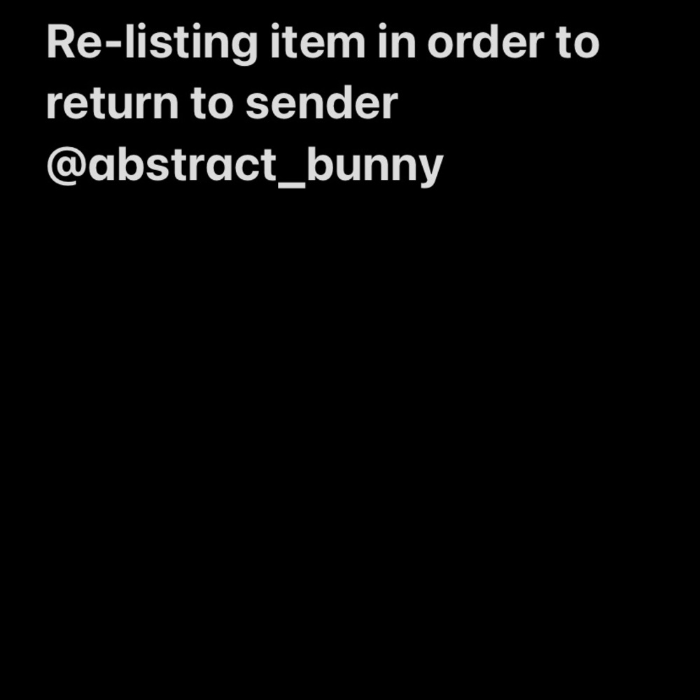 reposting item in order to return to sender